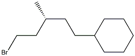 (-)-[(R)-5-Bromo-3-methylpentyl]cyclohexane Struktur