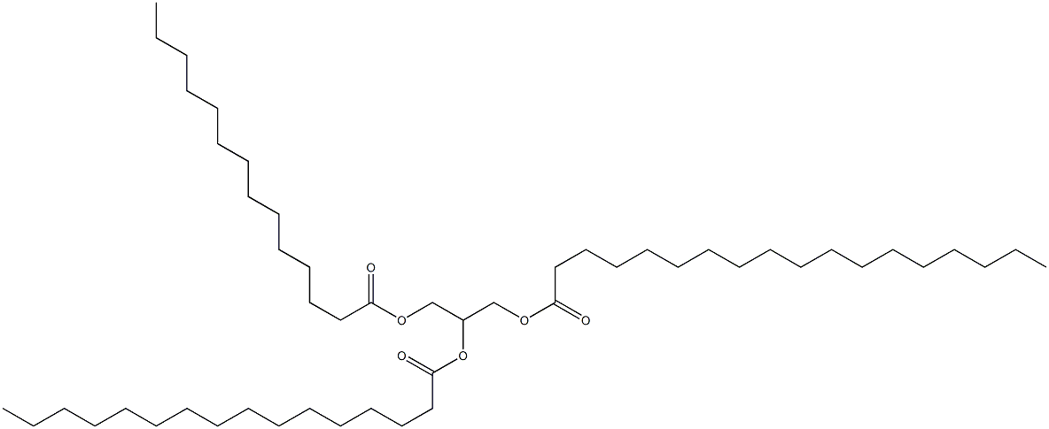 Glycerol 1-myristate 2-palmitate 3-stearate Struktur