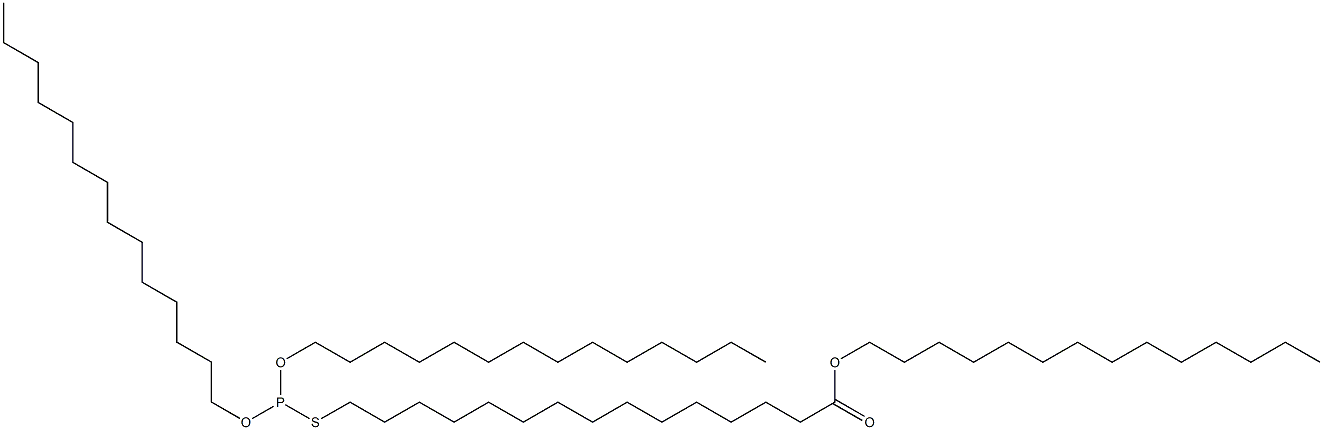 Thiophosphorous acid O,O-ditetradecyl S-(15-tetradecyloxy-15-oxopentadecyl) ester Struktur