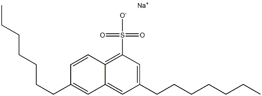 3,6-Diheptyl-1-naphthalenesulfonic acid sodium salt Struktur