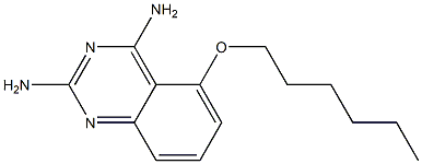 2,4-Diamino-5-hexyloxy-quinazoline Struktur