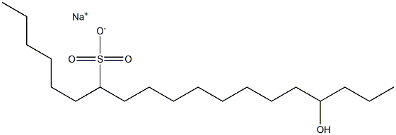 16-Hydroxynonadecane-7-sulfonic acid sodium salt Struktur