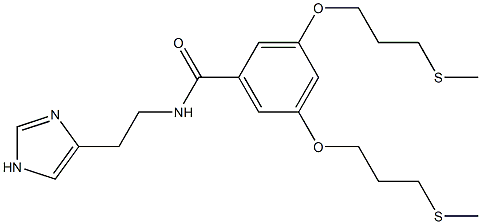 N-[2-(1H-Imidazol-4-yl)ethyl]-3,5-bis[3-(methylthio)propyloxy]benzamide Struktur