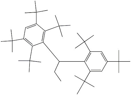 1-(2,3,5,6-Tetra-tert-butylphenyl)-1-(2,4,6-tri-tert-butylphenyl)propane Struktur