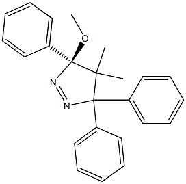 (3S)-4,5-Dihydro-3-methoxy-4,4-dimethyl-3,5,5-triphenyl-3H-pyrazole Struktur