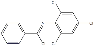 Chloro(phenyl)-N-(2,4,6-trichlorophenyl)methanimine Struktur