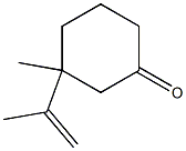 3-Methyl-3-(1-methylethenyl)cyclohexanone Struktur