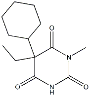 1-Methyl-5-cyclohexyl-5-ethylpyrimidine-2,4,6(1H,3H,5H)-trione Struktur