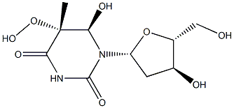 (5R,6R)-5,6-Dihydro-5-hydroperoxy-6-hydroxythymidine Struktur