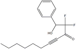 2,2-Difluoro-1-hydroxy-1-phenyl-4-undecyn-3-one Struktur