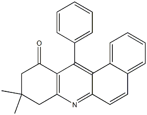 8,9-Dihydro-9,9-dimethyl-12-(phenyl)benz[a]acridin-11(10H)-one Struktur