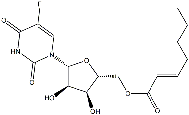 5'-O-(2-Heptenoyl)-5-fluorouridine Struktur