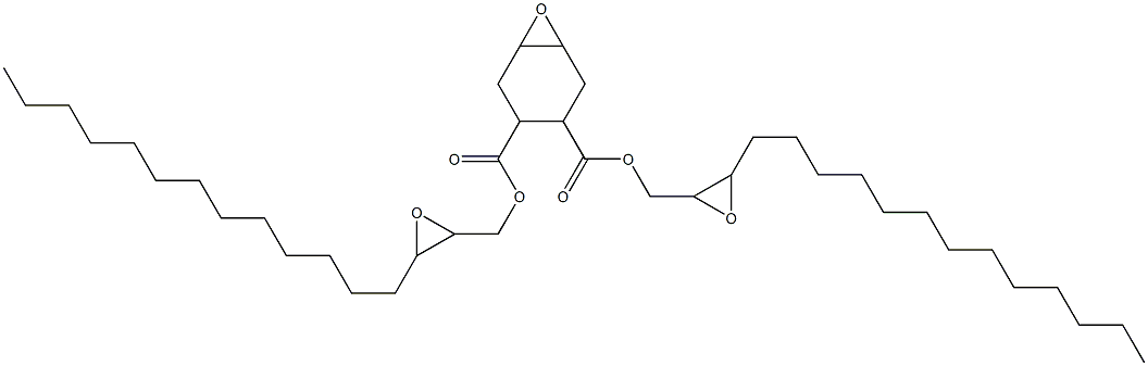 7-Oxabicyclo[4.1.0]heptane-3,4-dicarboxylic acid bis(2,3-epoxyhexadecan-1-yl) ester Struktur