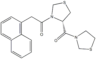 (4S)-4-[(Thiazolidin-3-yl)carbonyl]-3-[(1-naphthalenylmethyl)carbonyl]thiazolidine Struktur