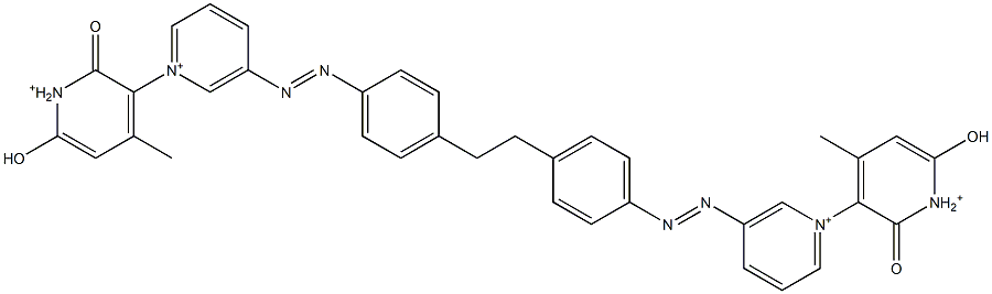 5',5'''-[1,2-Ethanediylbis(4,1-phenyleneazo)]bis(1',2'-dihydro-6'-hydroxy-4'-methyl-2'-oxo-1,3'-bipyridinium) Struktur