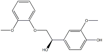 (R)-1-(3-Methoxy-4-hydroxyphenyl)-2-(2-methoxyphenoxy)ethanol Struktur