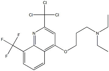 2-Trichloromethyl-4-(3-diethylaminopropoxy)-8-trifluoromethylquinoline Struktur