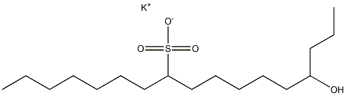 14-Hydroxyheptadecane-8-sulfonic acid potassium salt Struktur