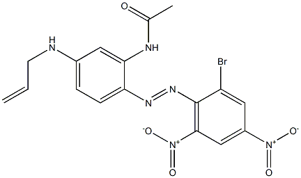 N-[5-Allylamino-2-(2-bromo-4,6-dinitrophenylazo)phenyl]acetamide Struktur