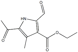 5-Acetyl-2-formyl-4-methyl-1H-pyrrole-3-carboxylic acid ethyl ester Struktur