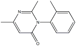 2-Methyl-3-(2-methylphenyl)-6-methylpyrimidin-4(3H)-one Struktur