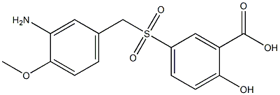 5-(3-Amino-4-methoxybenzylsulfonyl)salicylic acid Struktur