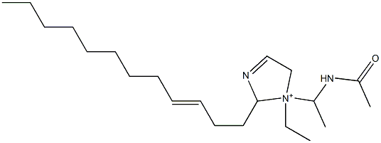 1-[1-(Acetylamino)ethyl]-2-(3-dodecenyl)-1-ethyl-3-imidazoline-1-ium Struktur