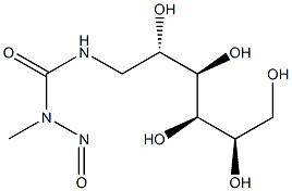 1-Methyl-1-nitroso-3-[(1-deoxy-D-glucitol)-1-yl]urea Struktur