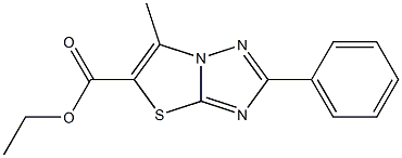 2-Phenyl-6-methylthiazolo[3,2-b][1,2,4]triazole-5-carboxylic acid ethyl ester Struktur