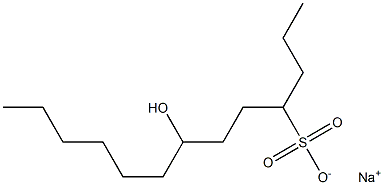 7-Hydroxytridecane-4-sulfonic acid sodium salt Struktur