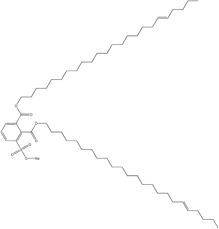 3-(Sodiosulfo)phthalic acid di(19-tetracosenyl) ester Struktur