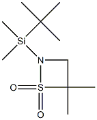 4,4-Dimethyl-2-[dimethyl(tert-butyl)silyl]-1,2-thiazetidine 1,1-dioxide Struktur