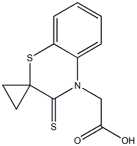 3-Thioxospiro[4H-1,4-benzothiazine-2(3H),1'-cyclopropane]-4-acetic acid Struktur