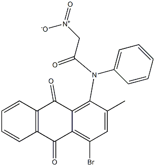 4-Bromo-2-methyl-1-(2-nitrophenylacetylamino)-9,10-anthraquinone Struktur