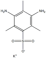 3,5-Diamino-2,4,6-trimethylbenzenesulfonic acid potassium salt Struktur