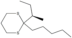 (+)-2-[(R)-sec-Butyl]-2-pentyl-1,3-dithiane Struktur