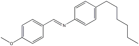 N-(4-Methoxybenzylidene)-4-hexylaniline Struktur