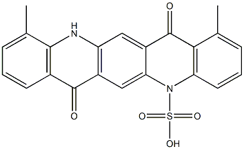 5,7,12,14-Tetrahydro-1,11-dimethyl-7,14-dioxoquino[2,3-b]acridine-5-sulfonic acid Struktur