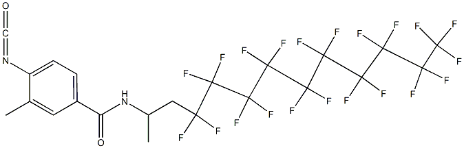 4-Isocyanato-3-methyl-N-[2-(henicosafluorodecyl)-1-methylethyl]benzamide Struktur