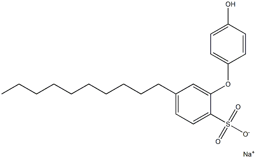 4'-Hydroxy-5-decyl[oxybisbenzene]-2-sulfonic acid sodium salt Struktur