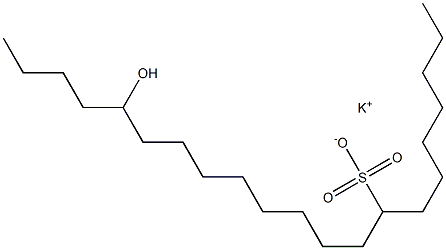 17-Hydroxyhenicosane-8-sulfonic acid potassium salt Struktur