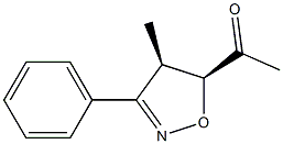 (4R,5S)-5-Acetyl-4-methyl-3-phenyl-2-isoxazoline Struktur