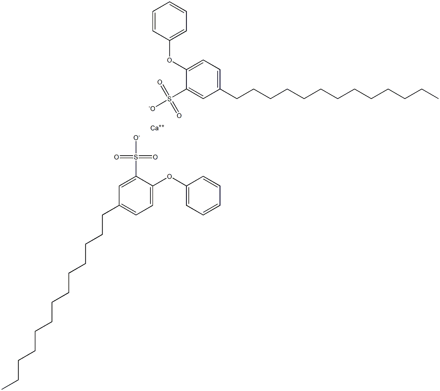 Bis(2-phenoxy-5-tridecylbenzenesulfonic acid)calcium salt Struktur