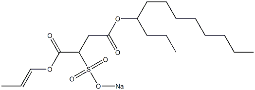 2-(Sodiosulfo)succinic acid 4-dodecyl 1-(1-propenyl) ester Struktur