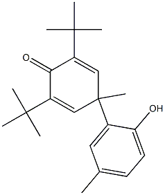 2,6-Di-tert-butyl-4-methyl-4-(2-hydroxy-5-methylphenyl)-2,5-cyclohexadien-1-one Struktur