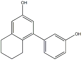 5,6,7,8-Tetrahydro-4-(3-hydroxyphenyl)naphthalen-2-ol Struktur