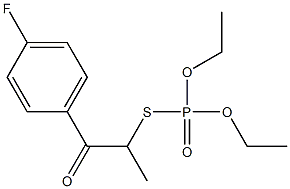 Thiophosphoric acid O,O-diethyl S-[1-(4-fluorobenzoyl)ethyl] ester Struktur