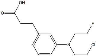 3-[m-[(2-Chloroethyl)(2-fluoroethyl)amino]phenyl]propanoic acid Struktur