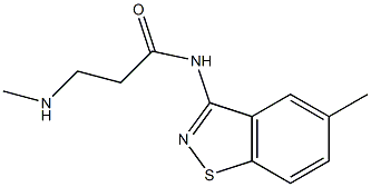 N-(5-Methyl-1,2-benzisothiazol-3-yl)-3-methylaminopropanamide Struktur