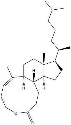 (E)-4-Oxa-5,10-secocholest-1(10)-en-5-one Struktur